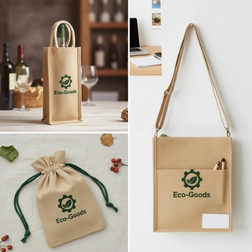 Custom Logo Jute Bag - Image 2