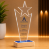 Star Design Clear Acrylic Trophy