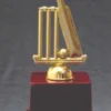 Gold Cricket Bat & Wicket Classic Trophy – Classic Cricket Award