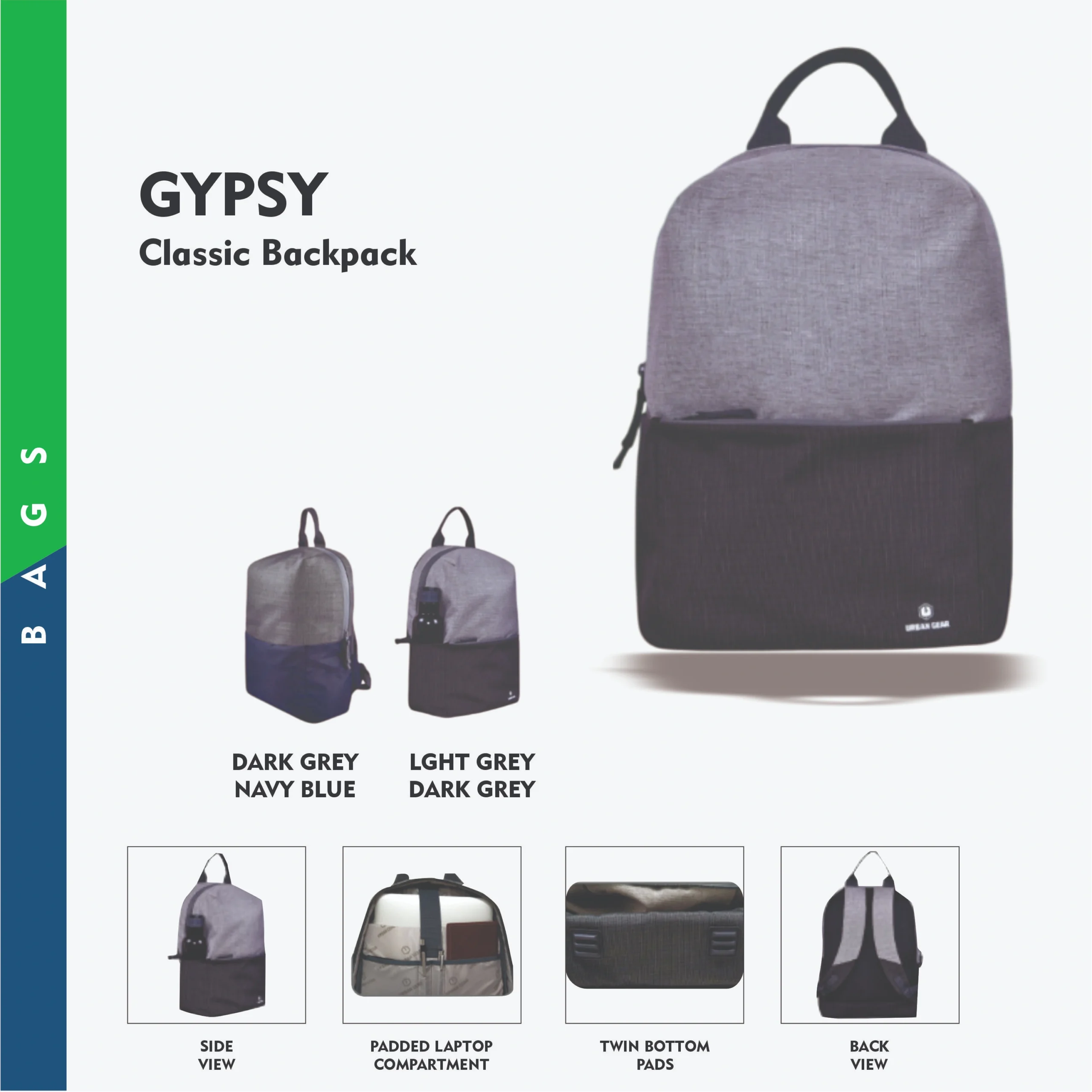 GYPSY Classic Backpack – Lightweight Everyday Laptop Backpack