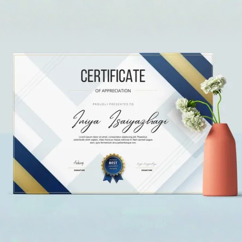 Customized Standard Paper Certificates