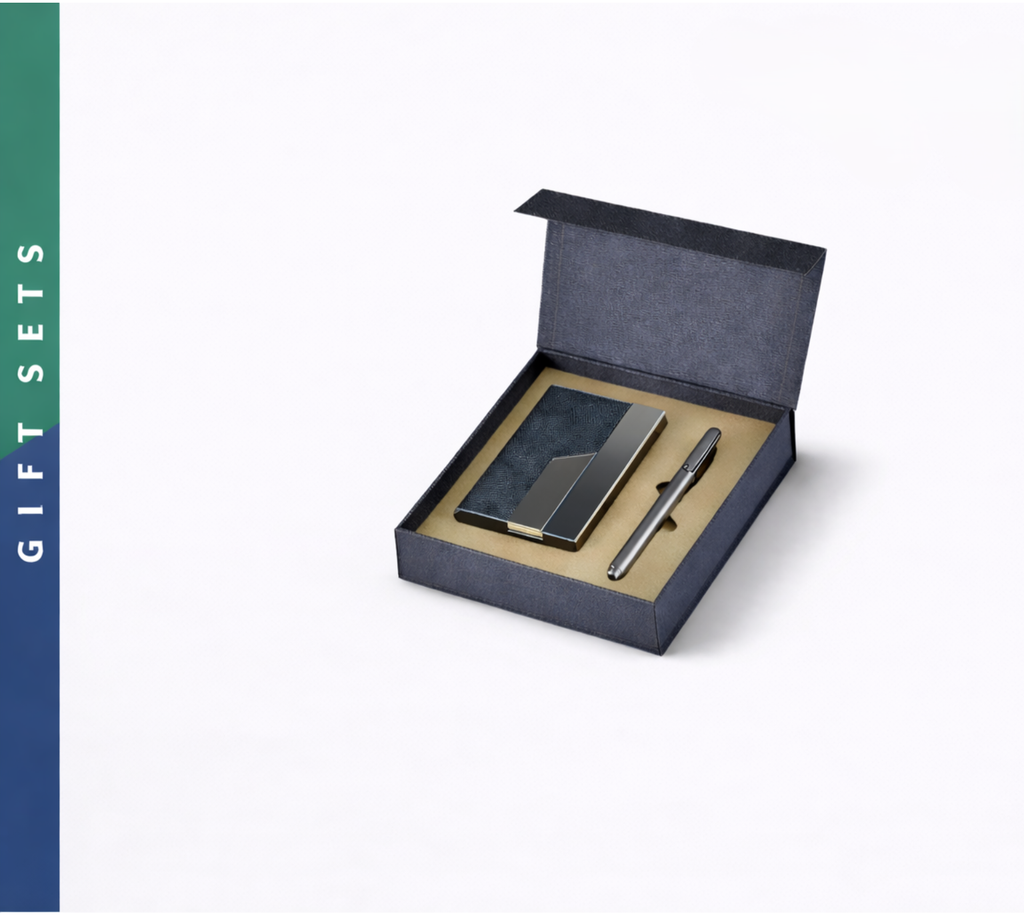 Gun Metal Card Holder Set